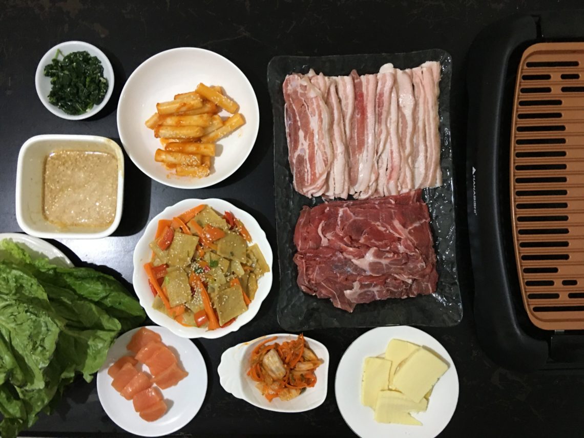 DIY samgyupsal + korean side dish recipes
