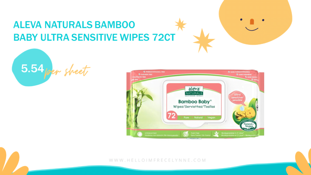 Aleva Naturals Bamboo Baby Ultra Sensitive Wipes 72ct