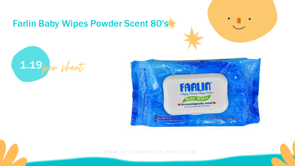 Farlin Baby Wipes Powder Scent 80's