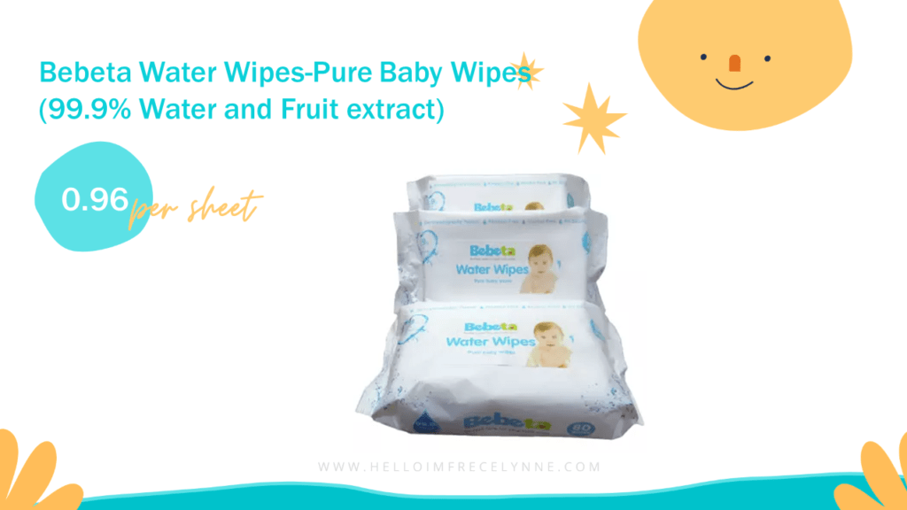 Bebeta Water Wipes-Pure Baby Wipes(99.9% Water@Fruit extract)